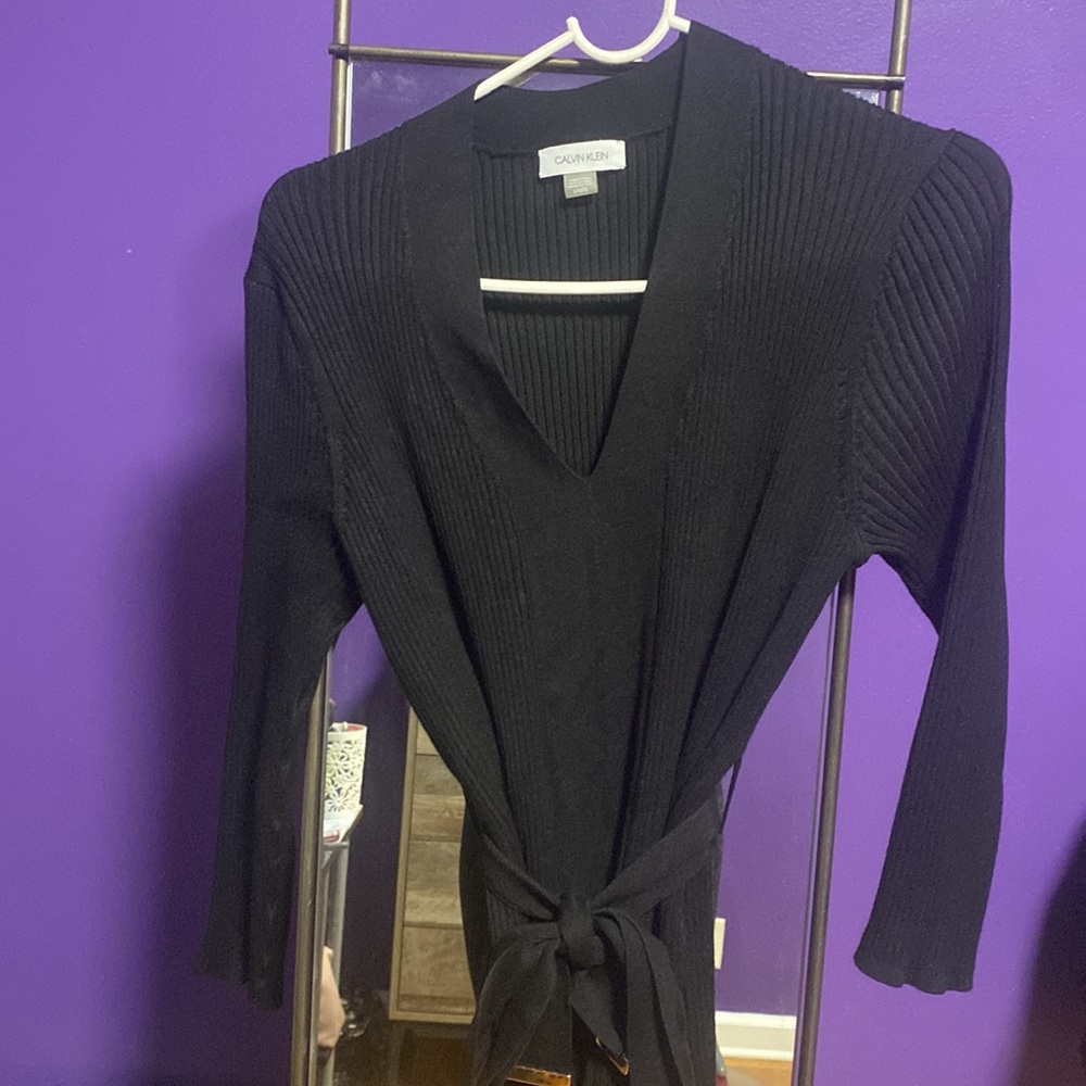 Calvin Klein DRESS black midi dress